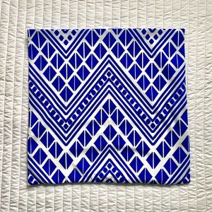 Blue Geometric Throw Pillow Cover